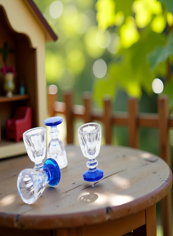 Jizlan 4 Pcs Lovely Miniature Wine Glass 1:6 1:12 Simulation Model Dollhouse Decor Accessory - Image 5